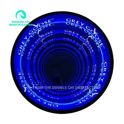 Muurschroef op maat vorm Abyss Neon Mirror voor hedendaagse interieurversiering