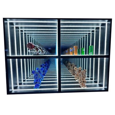 Magische spiegel display case met aangepaste dikte en LED-lamp