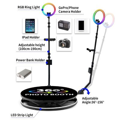25 cm platformhoogte 360 fotobooth met automatische videomachine en professioneel ontwerp