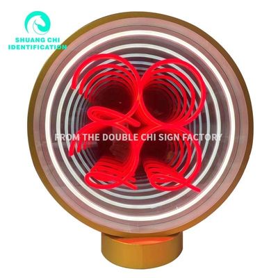 LED-lichtbron Mode Gevoel van technologie HD getemperd glas Abyss Mirror Neon Mirror