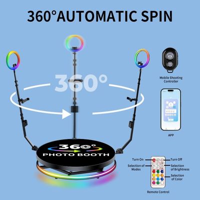 25 cm platformhoogte 360 fotobooth met automatische videomachine en professioneel ontwerp