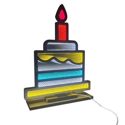 Kerstversiering Voorzieningen Indoor Vakantie Naam Kerst LED licht Acryl magische spiegel