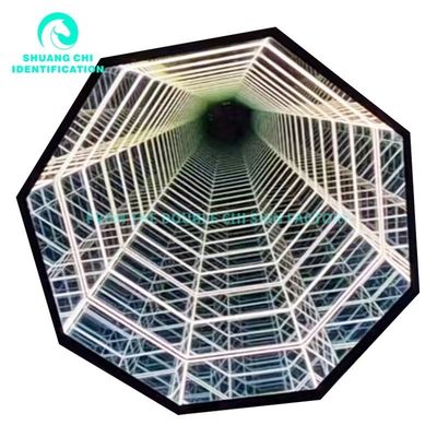 Framemateriaal Duurzaam metaal Hd gehard glas Abyss Mirror Neon Mirror voor bron