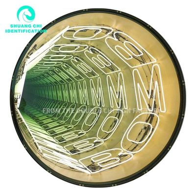 Framemateriaal Duurzaam metaal Hd gehard glas Abyss Mirror Neon Mirror voor bron