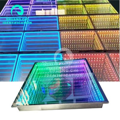 LED-lichtbron 5050 RGB Led verwijderbare glazen tegels voor interactieve neondansvloer