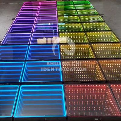 LED-lichtbron 5050 RGB Led verwijderbare glazen tegels voor interactieve neondansvloer