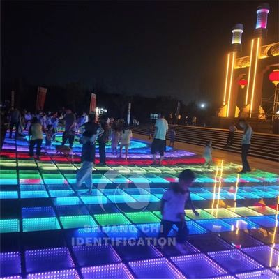 LED-lichtbron 5050 RGB Led verwijderbare glazen tegels voor interactieve neondansvloer