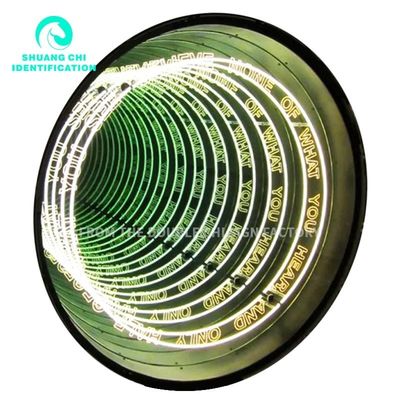 Energieverbruik 12V Custom Infinity Mirror Neonbord met reclame Lichte woorden