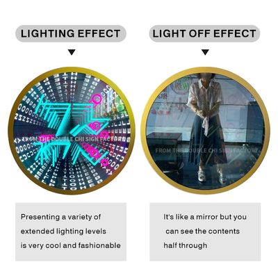 Energieverbruik 12V Custom Infinity Mirror Neonbord met reclame Lichte woorden