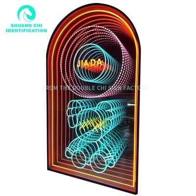 Custom dikte 3D Neon Abyssal Spiegel gekabeld Perfect voor winkel interieur