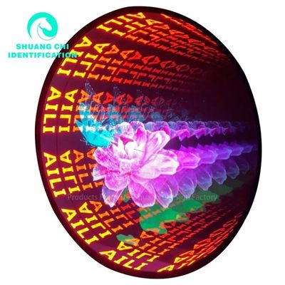 Duurzaam metalen frame trendy aanpassing 3D spiegel neon dansvloer voor DJ disco feest