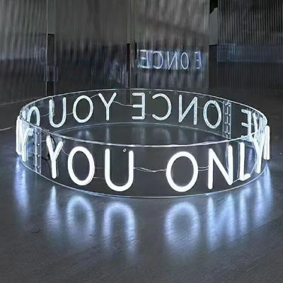 Gepersonaliseerde hangende ringen Neonlicht voor gepersonaliseerd plafond 12V AC Invoerspanning