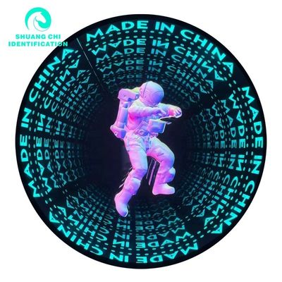 Technologisch licht en schaduw aangepast 3D neon-abyssal spiegel gekabeld 50x50 neon spiegel