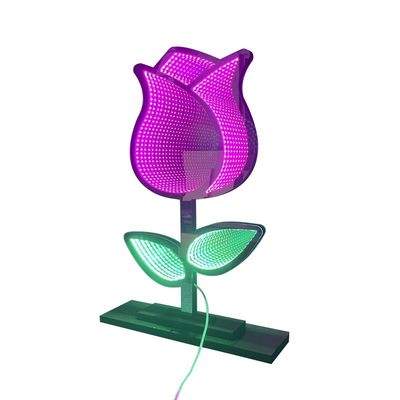 40cm kerstroos LED-licht Acryl magische spiegel voor kerstversiering