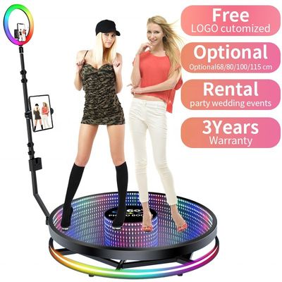 360-fotobooth Automatische stabilisator Sterk metaal gehard glas LED's 110-240V Invoerspanning