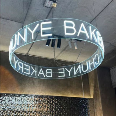 Home Decor Rijke kleuren LED Ring Neon Sign Light met wand gemonteerde aangepaste neon letters