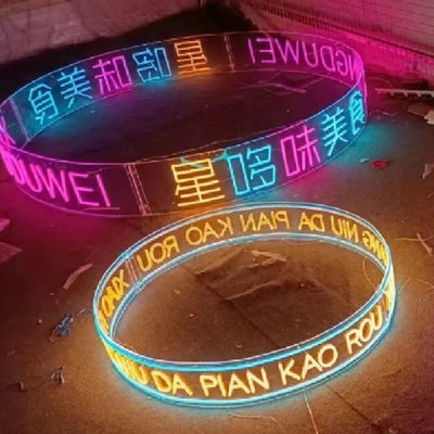 Home Decor Rijke kleuren LED Ring Neon Sign Light met wand gemonteerde aangepaste neon letters