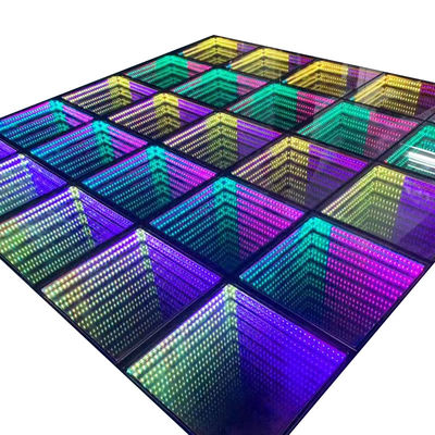 3D Infinity LED Spiegel Dansvloer Voor trouwfeest Ondersteuning Dimmer Brick Lights