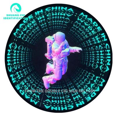 Fashion Sense Neon Mirror Duurzaam metalen frame DC12V/AC110-220V voor meerdere locaties