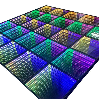3D Infinity LED Spiegel Bruiloftsfeest LED Digitale Dansvloerverlichting voor Disco Wedding