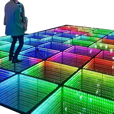 3D Infinity LED Spiegel Bruiloftsfeest LED Digitale Dansvloerverlichting voor Disco Wedding