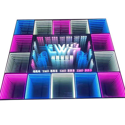 3D Infinity LED Spiegel Bruiloftsfeest LED Digitale Dansvloerverlichting voor Disco Wedding