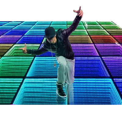 3D Infinity Mirror Video Light LED Dansvloer Voor bruiloft Partij Aanpassing