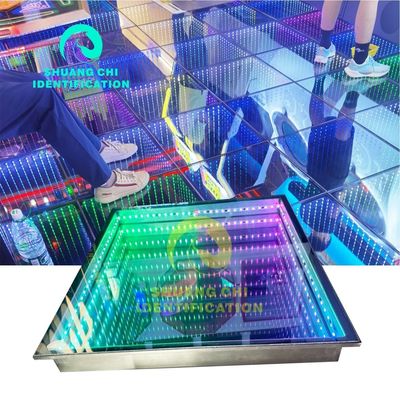 3D Infinity Mirror Video Light LED Dansvloer Voor bruiloft Partij Aanpassing