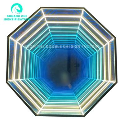 Indoor Outdoor 3D Mirror LED Wandlamp Neon Mirror Bron voor 2023 Ideeën Decoratie