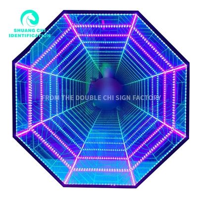Indoor Outdoor 3D Mirror LED Wandlamp Neon Mirror Bron voor 2023 Ideeën Decoratie