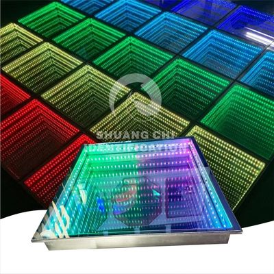 IP55-IP67 Waterdichte LED-dansvloer voor trouwfeest DJ 3D spiegel RGB-verlichting