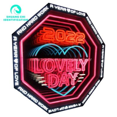 2023 Infinite Extension Digital Signage LED Light Box Mirror Abyss Neon Mirror voor binnen