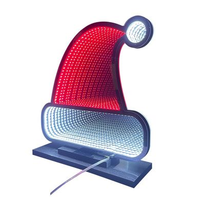Innerlijke op maat gemaakte kunst oneindige spiegel magie 3D kerstbloem neon led bord voor decor