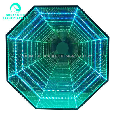 Adapter aangedreven HD gehard glas achtergrond Led Light Box Oneindige spiegel 3d Custom Led Neon Sign