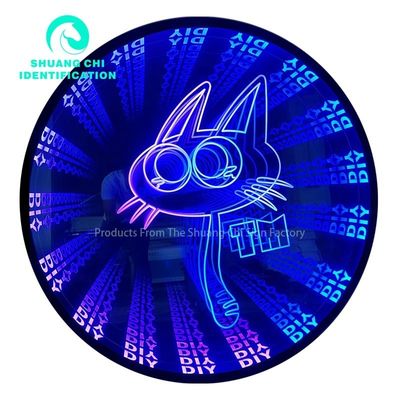 Advertentie Lichtschild voor interieurdecoratie 3D Stereo Tunnel Abyss Infinity Mirror