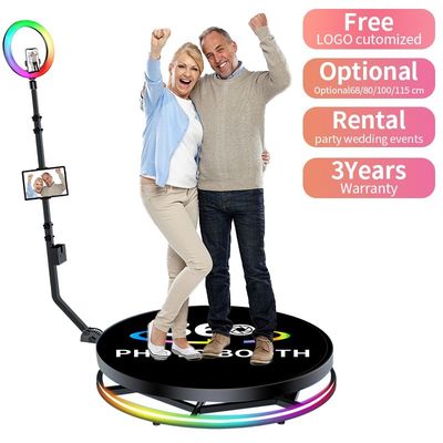25cm Platformhoogte Selfie Platform 360 Photo Booth met draadloos automatisch draaien