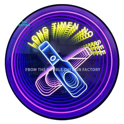 Stroomvoorziening Plug Infinity Custom LED-scherm Spiegel Neonbord Voor elke organisatie