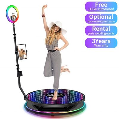 25 cm platformhoogte Automatische 360 booth voor outdoor evenementen en selfie fotografie