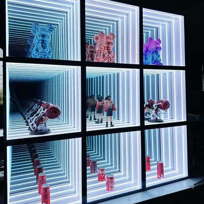 2024 Hoge helderheid LED-licht Magic Mirror Display Case voor winkels wijnglas
