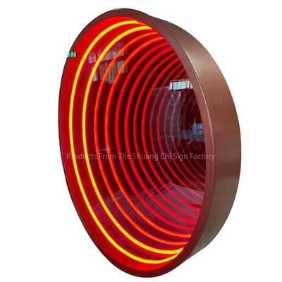 Roestvrijstalen behuizing Custom 3D spiegeltegels met LED-strook in hedendaagse stijl