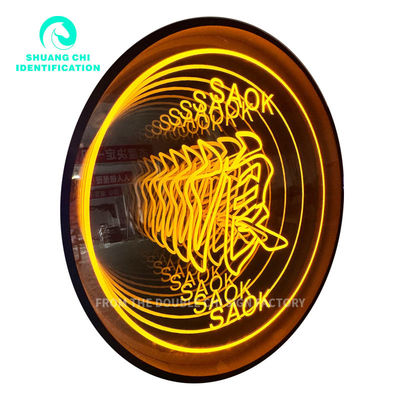 Roestvrijstalen behuizing Custom 3D spiegeltegels met LED-strook in hedendaagse stijl