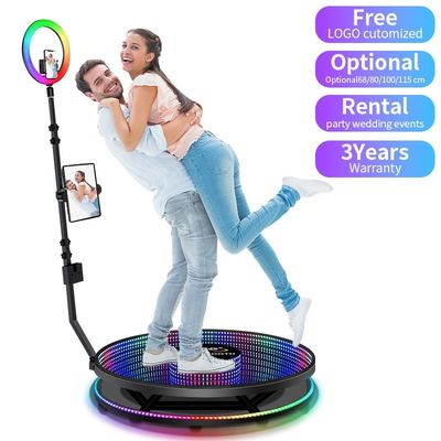 Roterende standlengte 80-120 cm Event foto stand met luslicht en 360 video camera