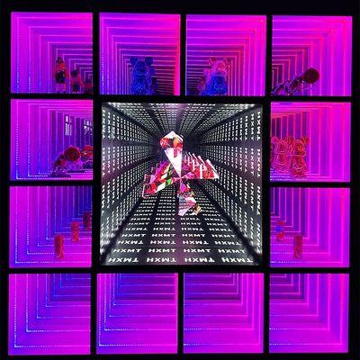 2024 Persoonlijke dikte Acryl LED Abyss Mirror Display Case voor Smoke Shop