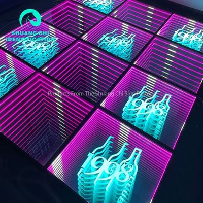 2023 Best Product van Rich Colors Indoor 3D Mirror Neon Dance Floor voor DJ Disco Party