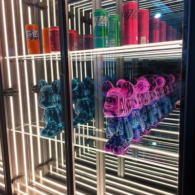 Aanpasbare kleuren LED Strip Light Glass Infinity Mirror Display Case voor Lego Modellen