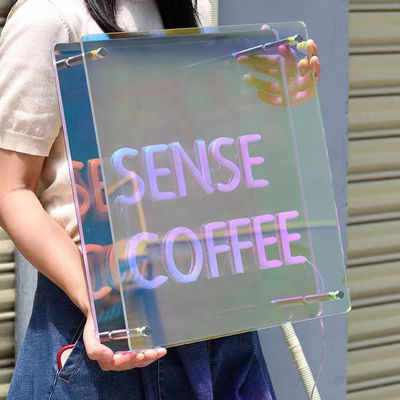 Multi-Layer Mirror 3D Neon Sign Mirror met Custom Color Gradient LED Logo Perfect