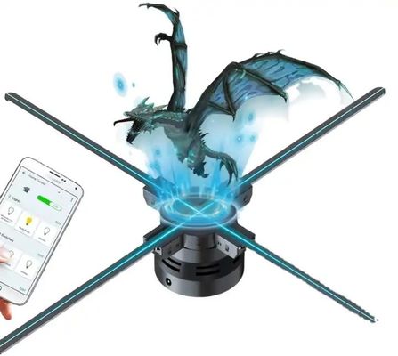 52cm 4 Blades Holografische advertentieventilator Hoge resolutie 3D Hologram Technologie door OEM
