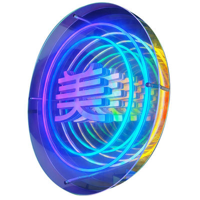 Custom Infinity Effect Kleurgradiënt Spiegel Licht Neon Schild met Duurzaam Metalen Frame