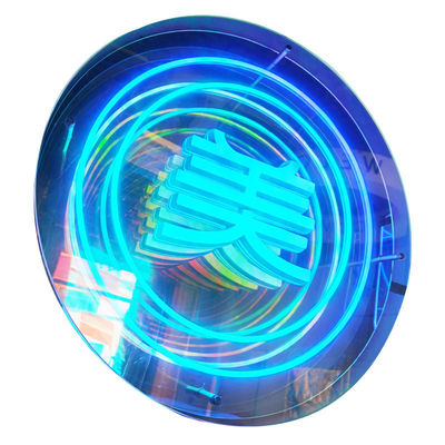Custom Infinity Effect Kleurgradiënt Spiegel Licht Neon Schild met Duurzaam Metalen Frame