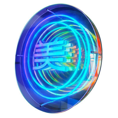 Custom Infinity Effect Kleurgradiënt Spiegel Licht Neon Schild met Duurzaam Metalen Frame